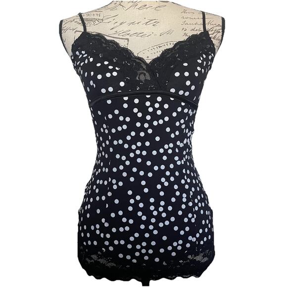 Vintage Arden B Lace Babydoll Cami Polka Dots Fairy Romantic Y2K Size XS - Picture 1 of 6